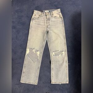 Re/Done Faded Blue Denim Jeans